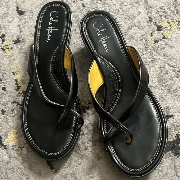 Cole Haan Nike Air brown thong sandals size 9.5 - Picture 1 of 8